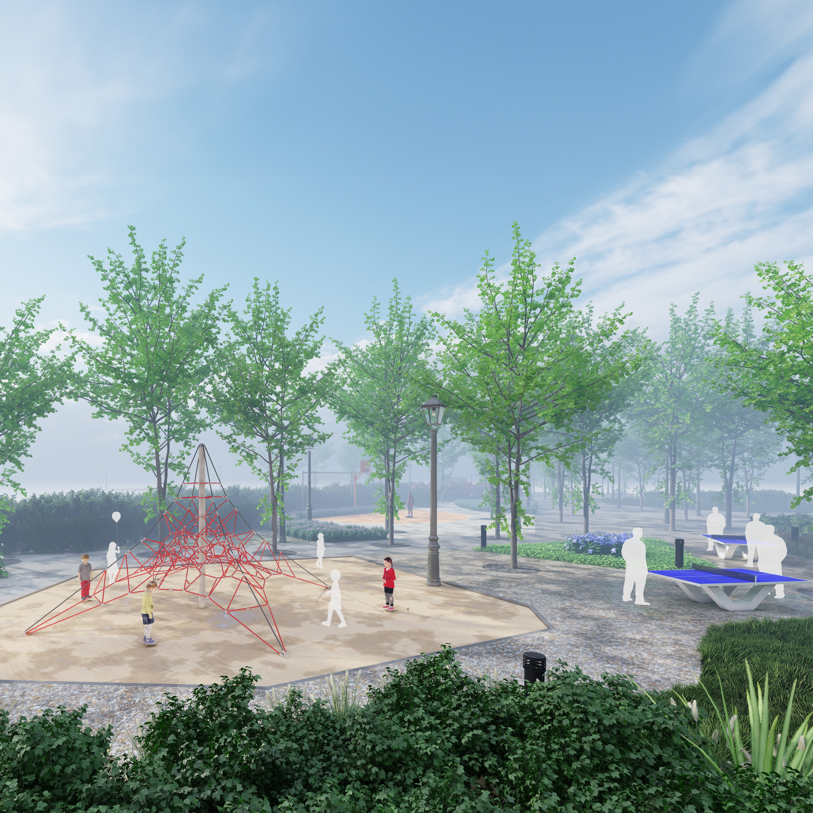 High quality CAD model representation of Khalifa Park